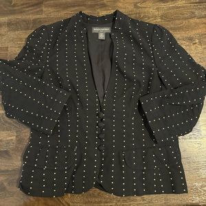 Banana Republic Black and Cream Blazer